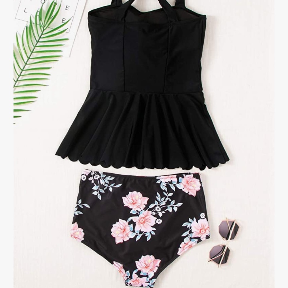 NWOT- Flare Top, Flower Tankini Size L - Picture 6 of 9